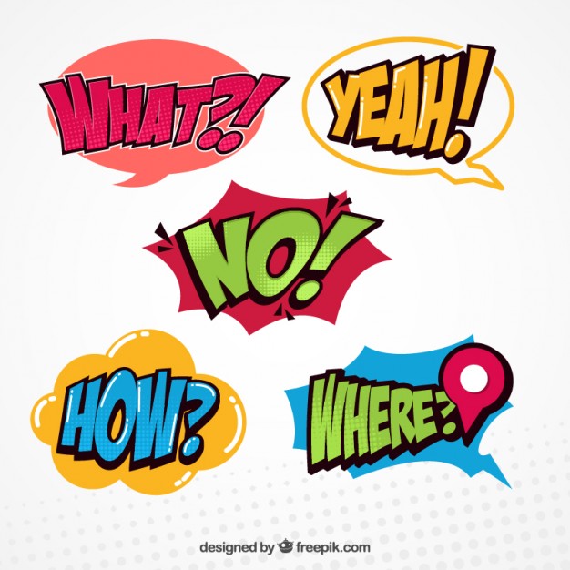 626x626 Comic Effects Set Vector Free Download