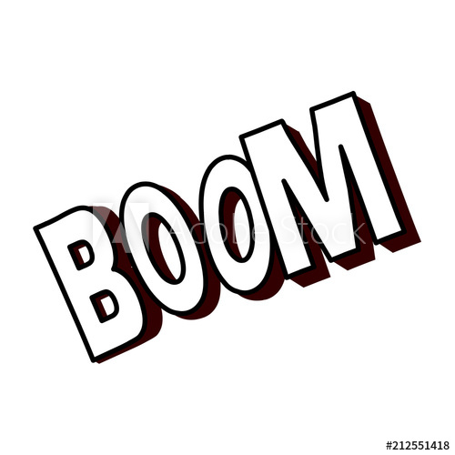 500x500 Lettering Boom, Bomb Comic Text Sound Effects Vector Bubble Icon