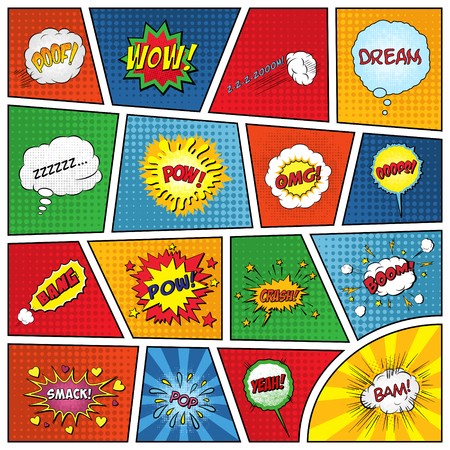 450x450 Set Of Comic Sound Effects Vector Illustration Royalty
