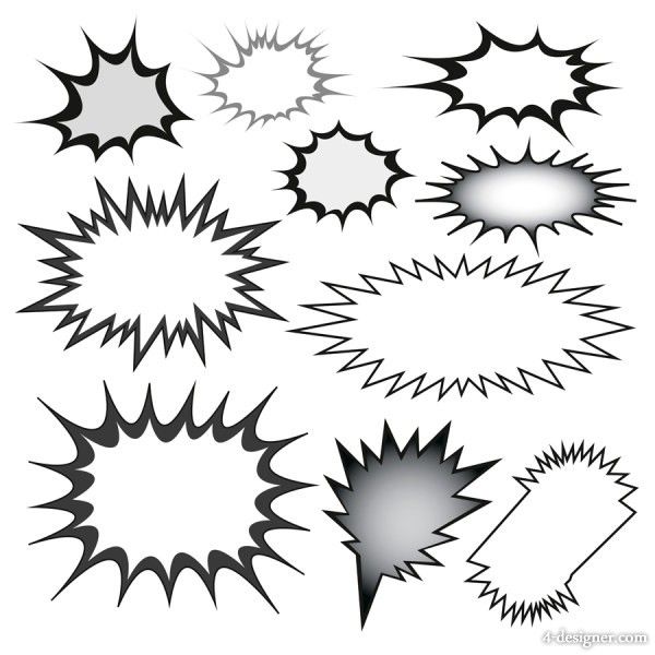 600x600 Designer Comic Explosion Box Vector Material Cookie