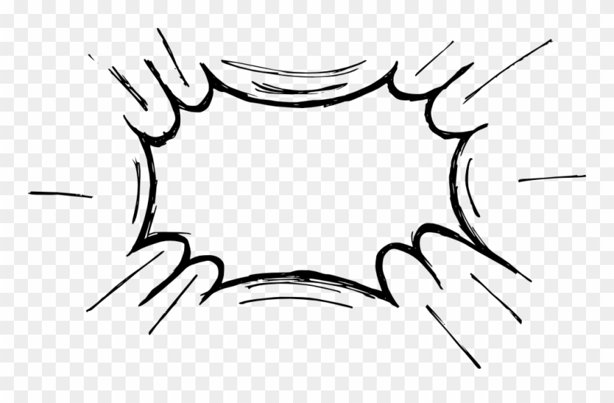 880x578 Hand Drawn Comic Speech Bubble Explosion Vector