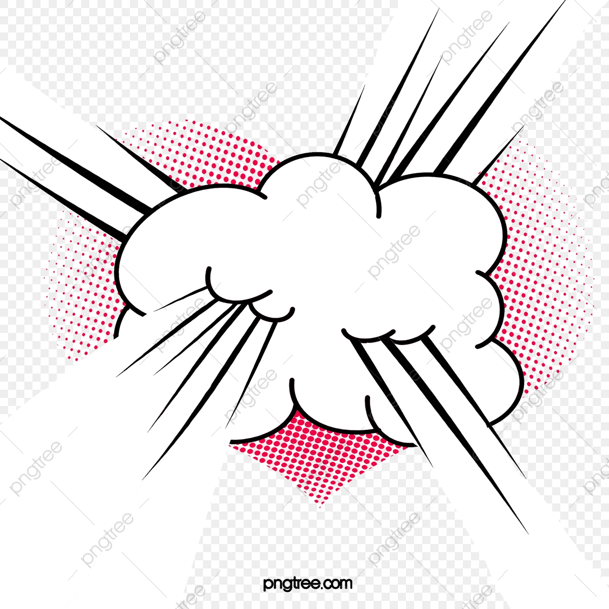 1200x1200 Vector Cloud Comics Explosion, Vector, Cartoon, Cloud Explosion
