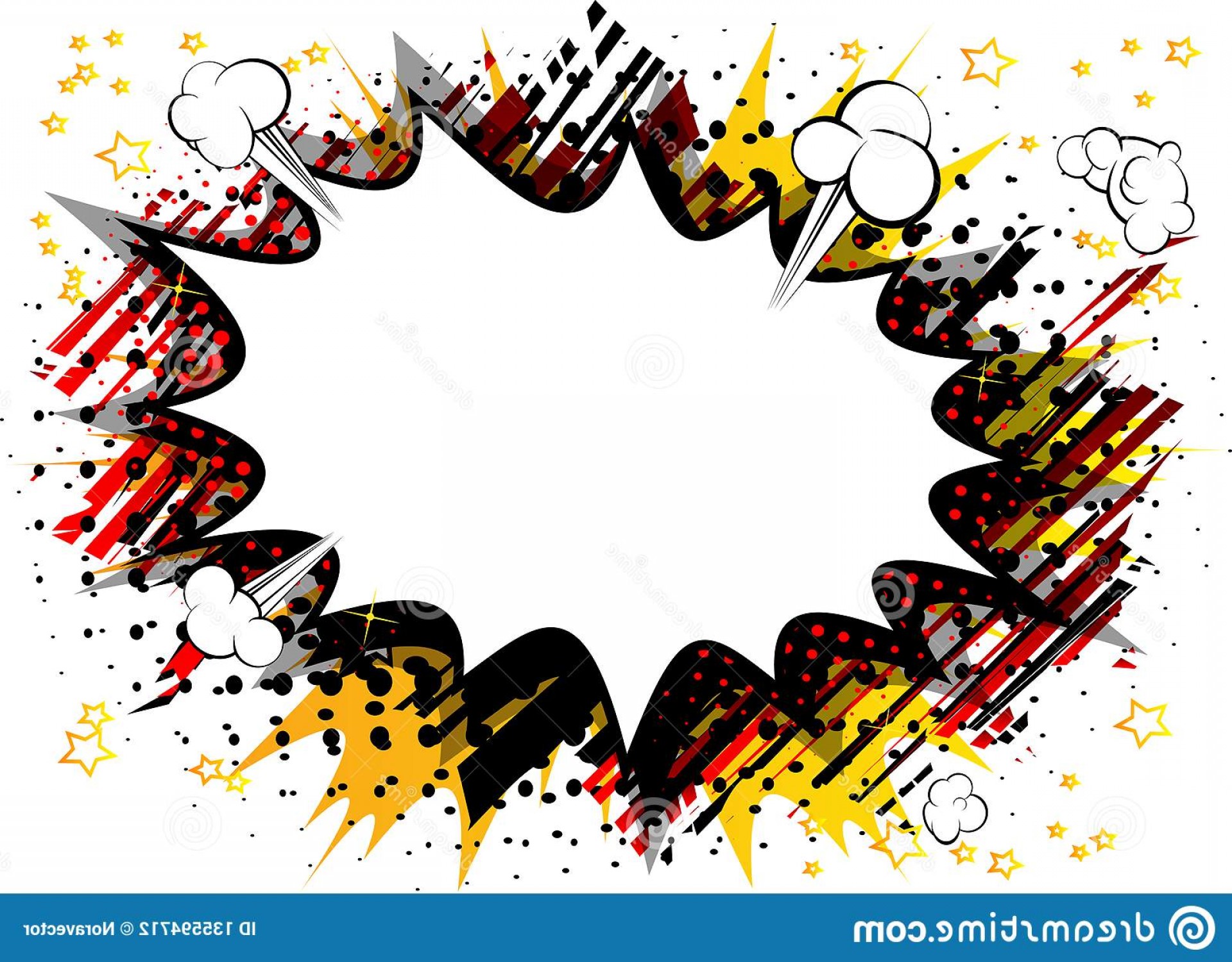 1920x1500 Vector Illustrated Retro Comic Book Background Big Blank Explosion