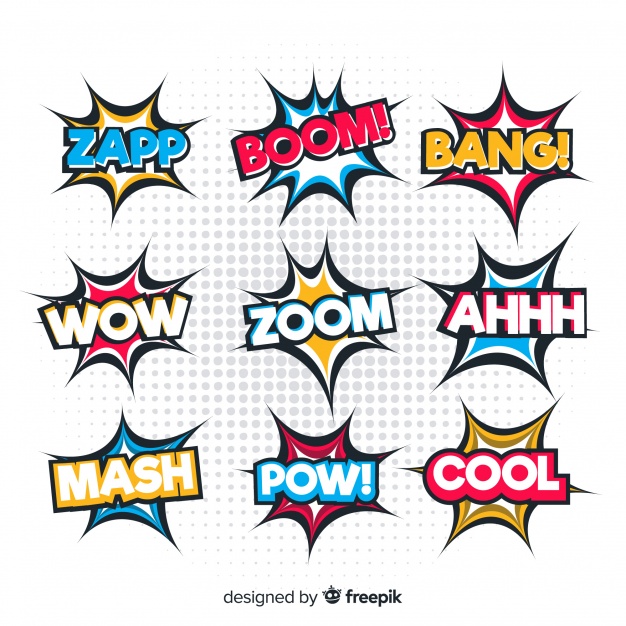 626x626 Pack Of Comic Sound Effects Vector Free Download