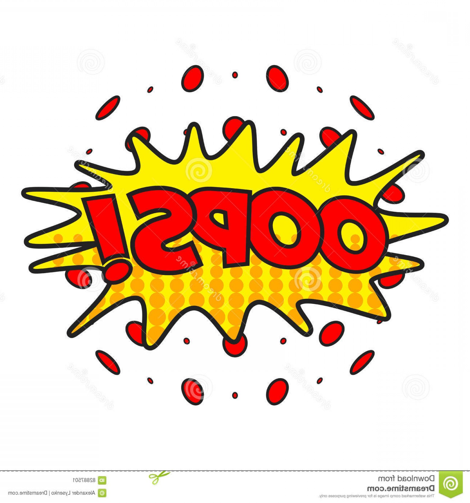 1560x1668 Stock Illustration Oops Comic Sound Effects Bubble Speech Word