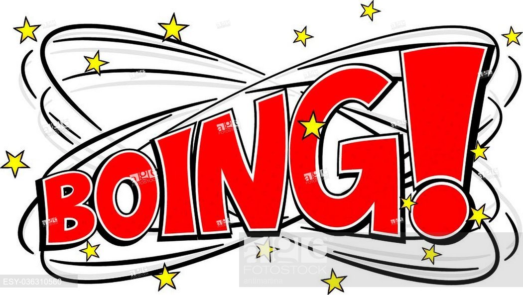 1050x593 Vector Illustration Of A Comic Sound Effect Boing, Stock Vector