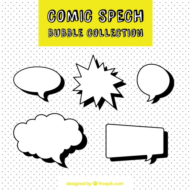 626x626 Collection Of Comic Speech Bubble Vector Free Download