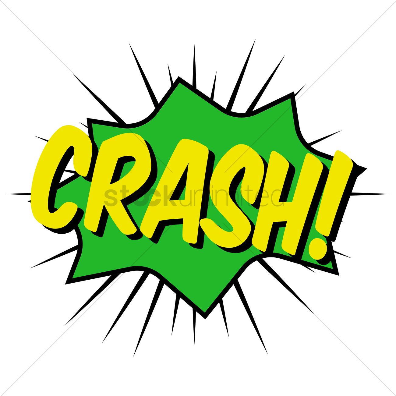 1300x1300 Crash Comic Speech Bubble Vector Image