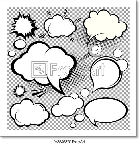 561x581 Free Art Print Of Comic Speech Bubbles A Collection Of Comic