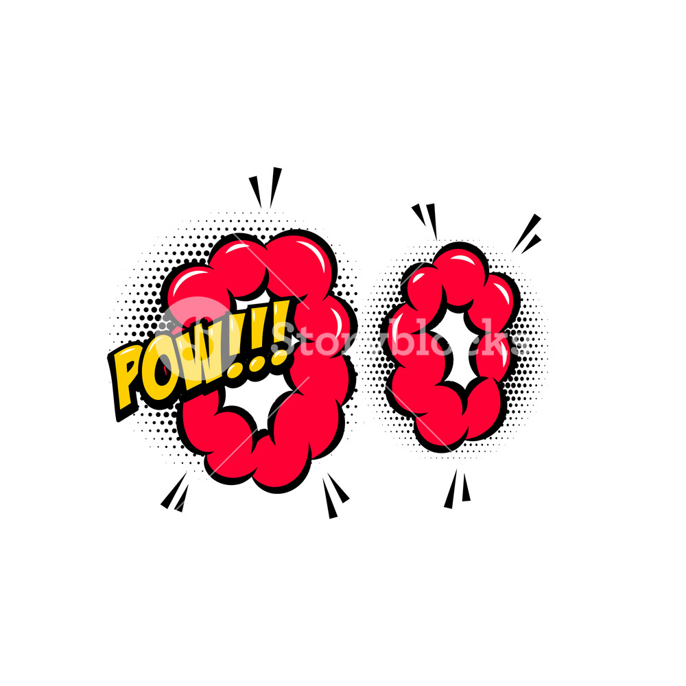 1000x1000 Pow!!! Comic Style Phrase With Speech Bubble Vector Illustration