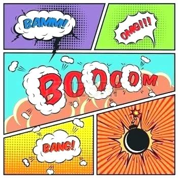 350x350 Comic Strip Powerpoint Template Speech Bubbles And Background