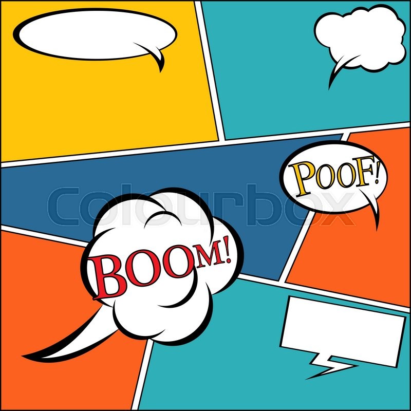 800x800 Comic Strip And Comic Speech Bubbles Stock Vector Colourbox