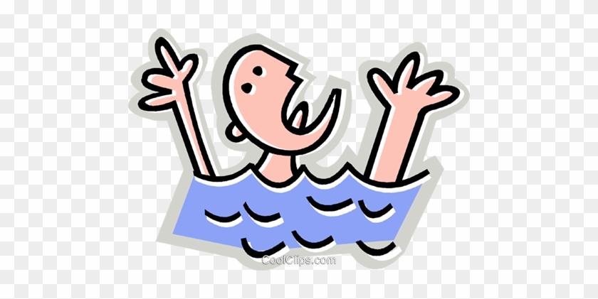 840x421 Person Drowning In The Water Royalty Free Vector Clip