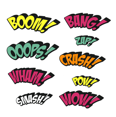 389x392 Comic Styles Text Design Vector Material Free Download
