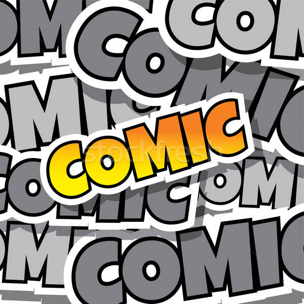 600x600 Cartoon Comic Text Vector Illustration