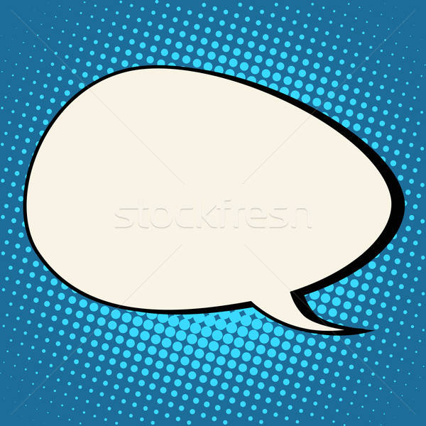600x600 Cloud Comic Bubble Retro Background For Text Vector Illustration