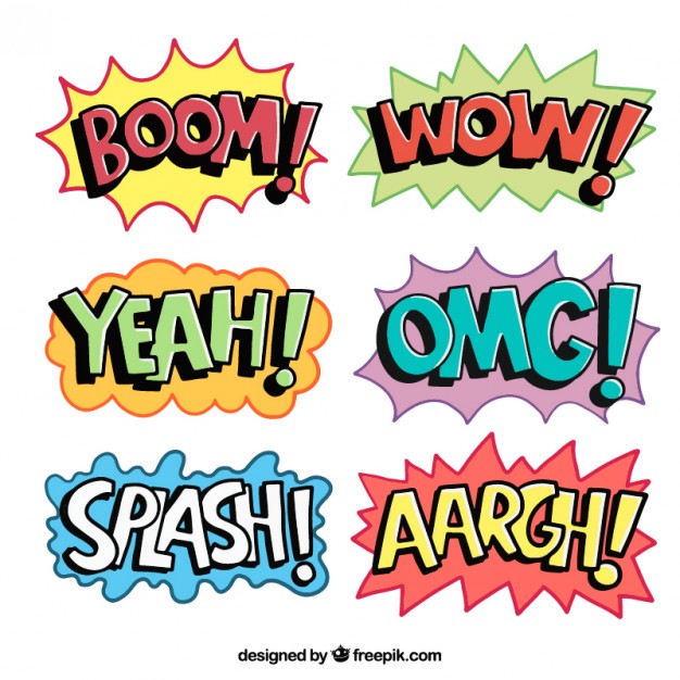 626x626 Coloured Comic Bubbles Speech Vector Free Download