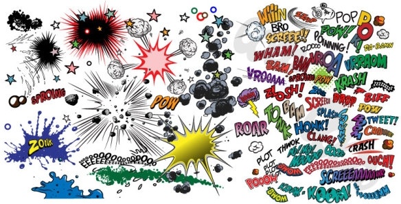 584x297 Comic Element Vector Free Vector In Encapsulated Postscript