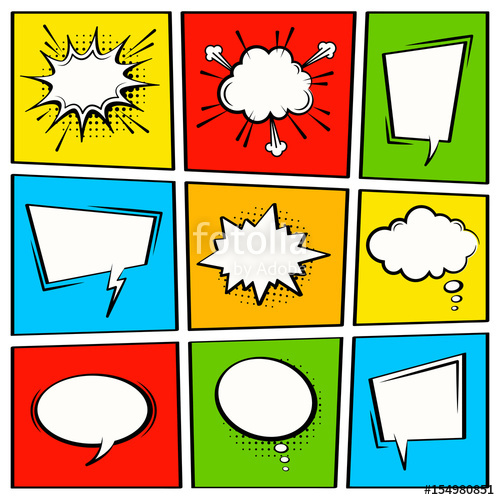 500x500 Comic Vector Speech Box Set Speech Bubble Set Cartoon Pop Art