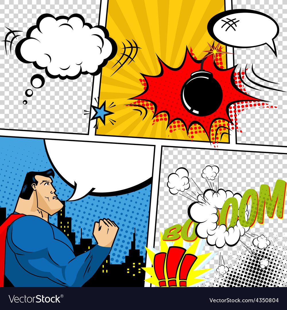 1000x1080 Download Free Png Retro Comic Book Speech Bubbles Royalty Free
