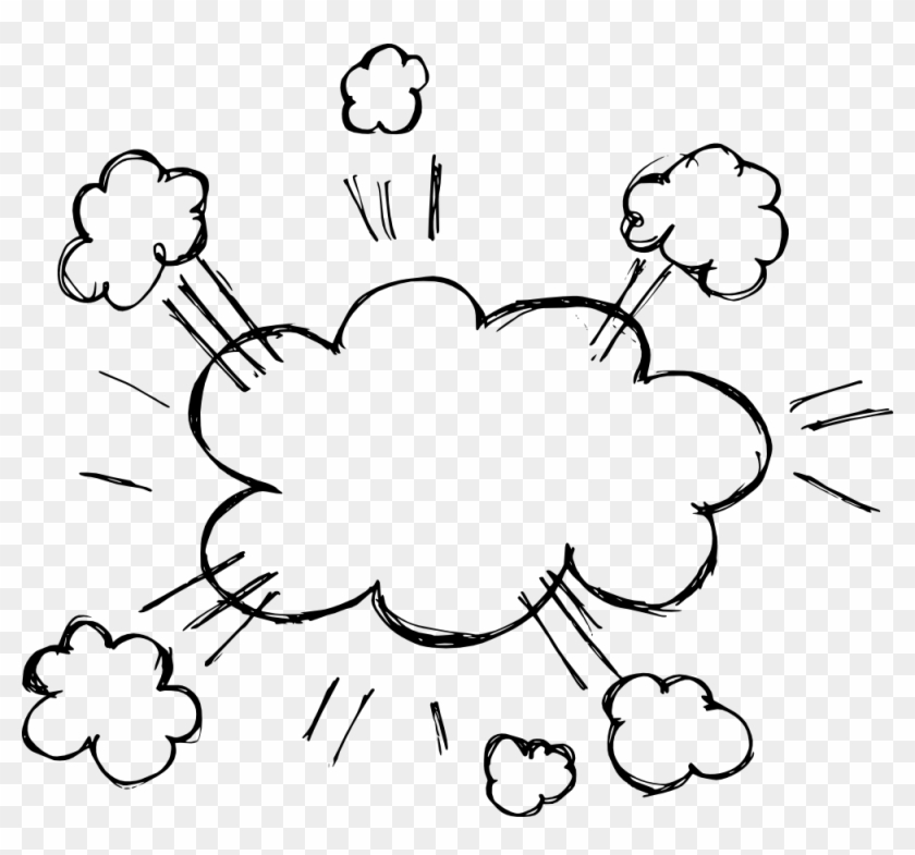 840x785 Hand Drawn Comic Speech Bubble Explosion Vector