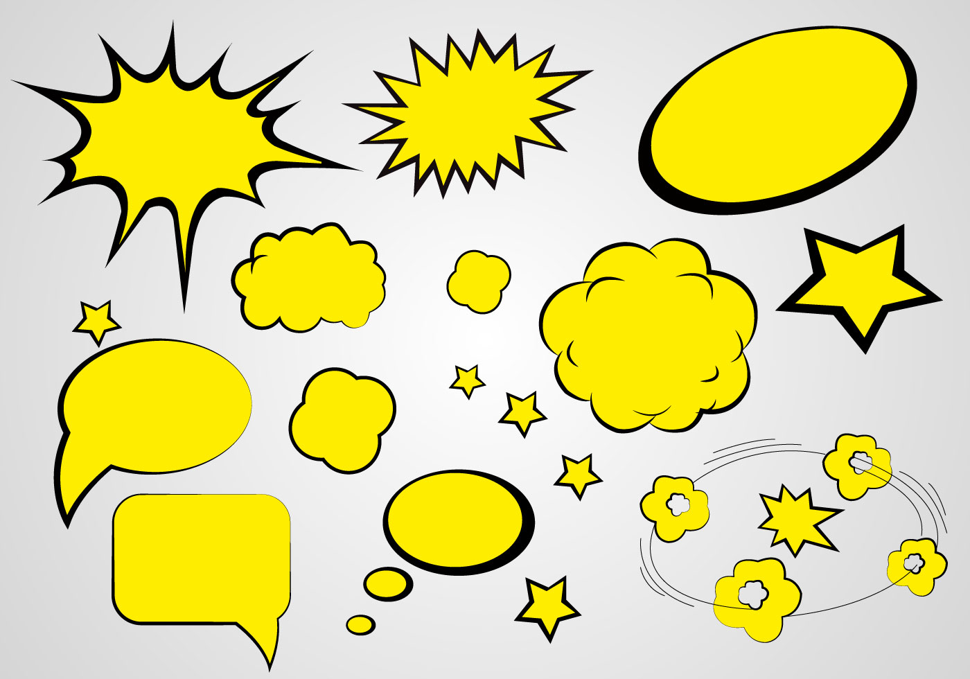1400x980 Comic Strip Free Vector Art