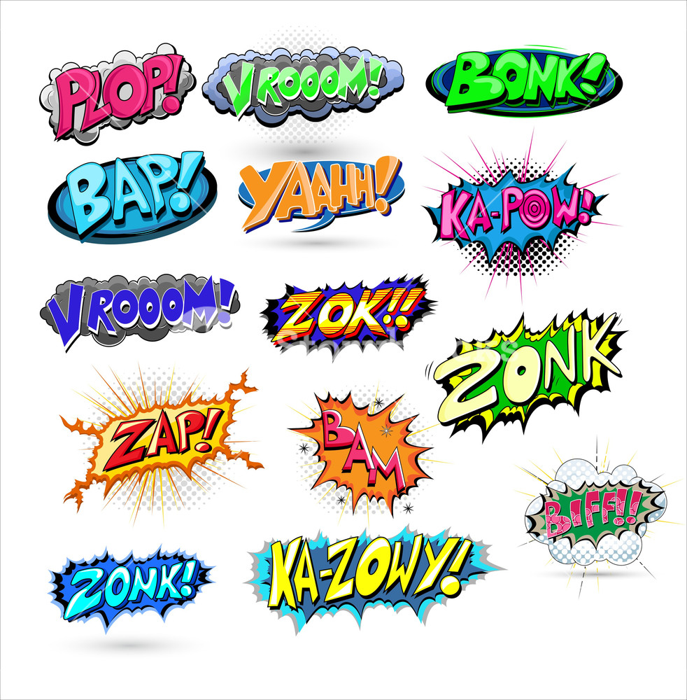 982x1000 Comic Vector Expressions Royalty Free Stock Image