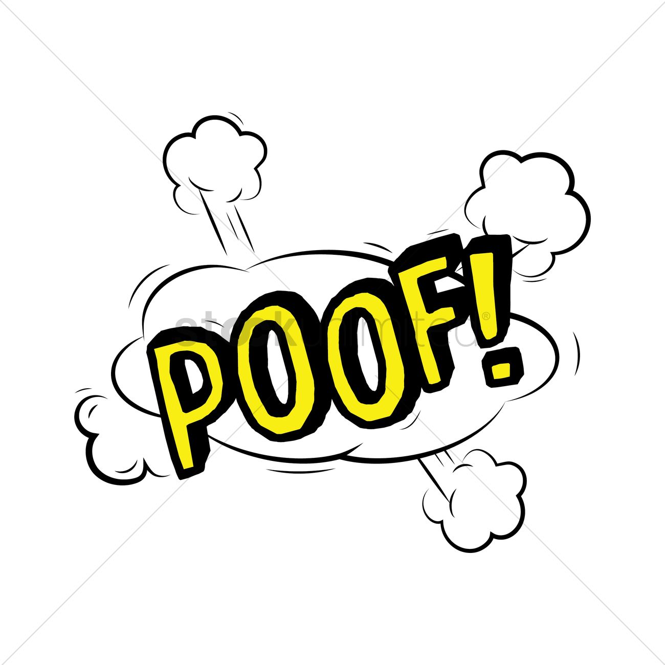 1300x1300 Poof Text With Comic Effect Vector Image