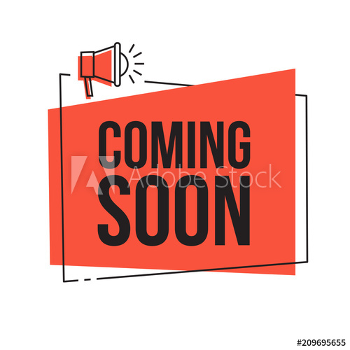 500x500 Coming Soon Vector Red Sign Illustration Isolated On White