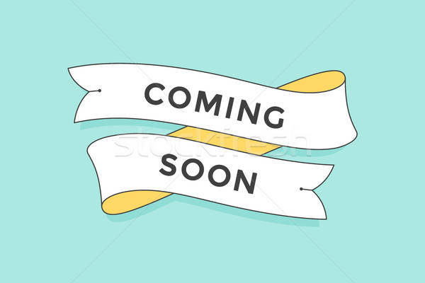 600x400 Old School Vintage Ribbon Banner With Text Coming Soon Vector