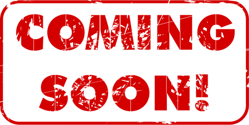 500x252 Red Coming Soon Stamp Vector Graphics