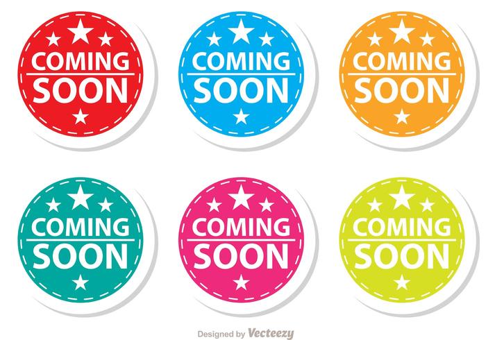 700x490 Starred Coming Soon Colorful Icons Set
