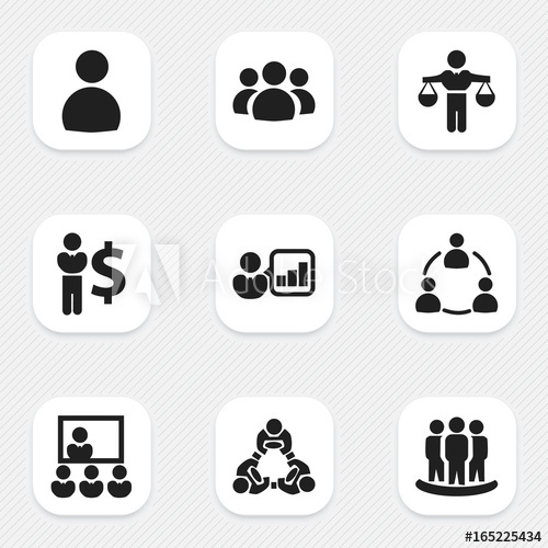 500x500 Set Of Editable Business Icons Includes Symbols Such As