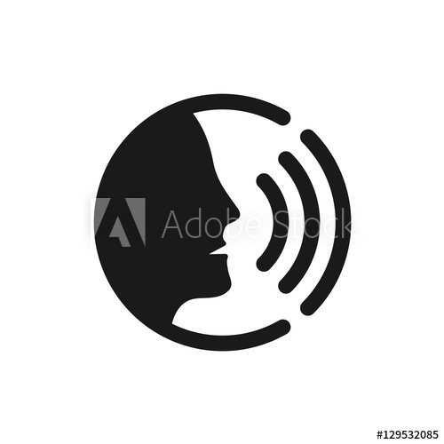 500x500 Voice Command Control With Sound Waves Icon