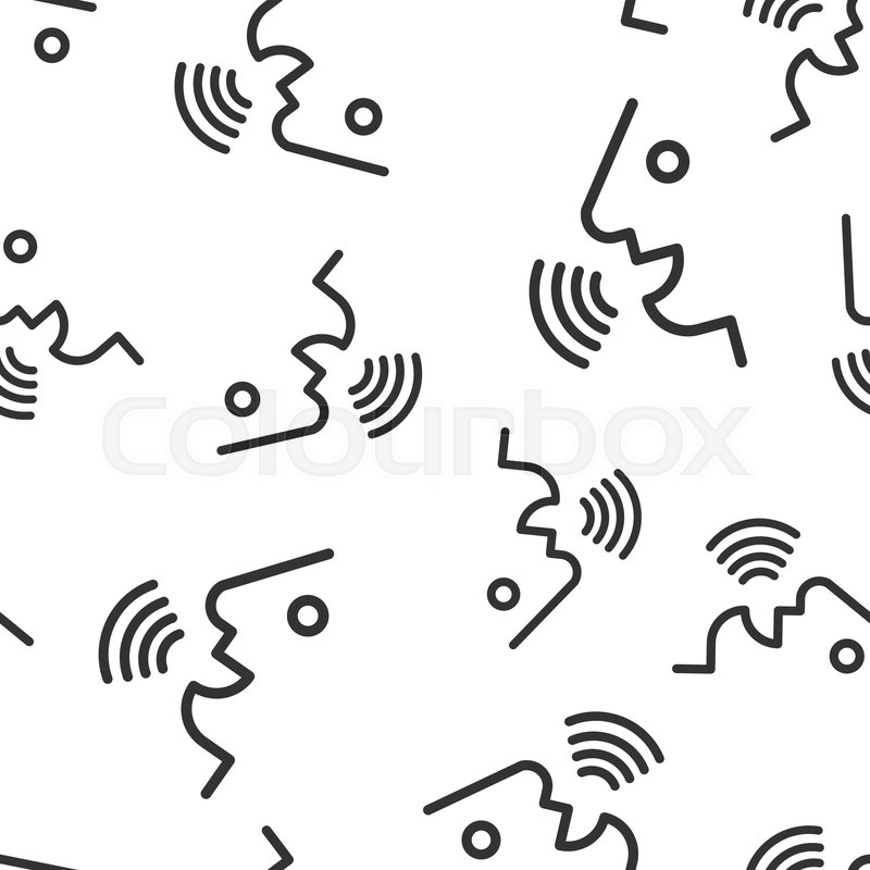 800x800 Voice Command With Sound Waves Icon Stock Vector Colourbox