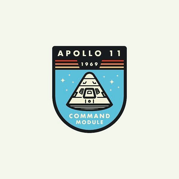 600x600 Apollo Command Module Badge Prints Illustrations Design