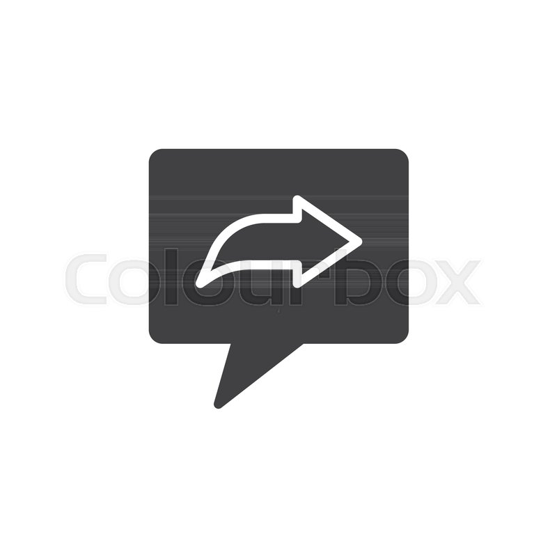 800x800 Share Comment Vector Icon Filled Flat Stock Vector Colourbox