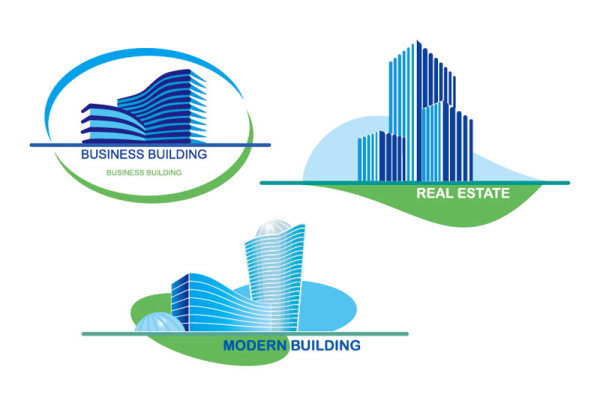 600x409 Designer Abstract Commercial Building Vector