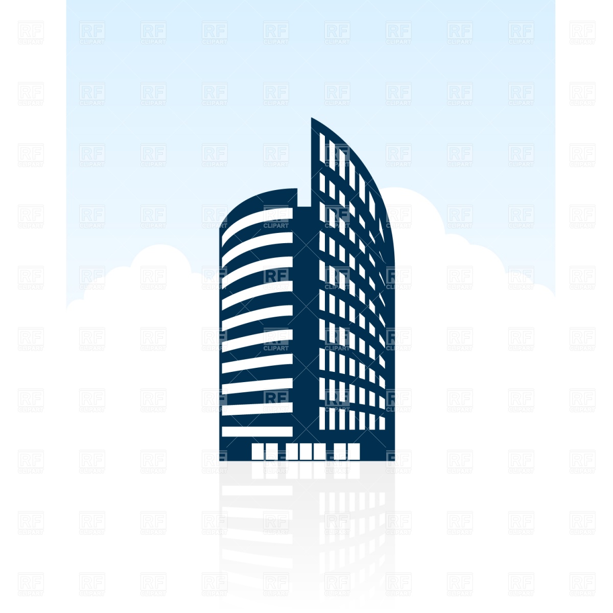 1200x1200 Modern Building Silhouette Vector Image Of Architecture, Buildings