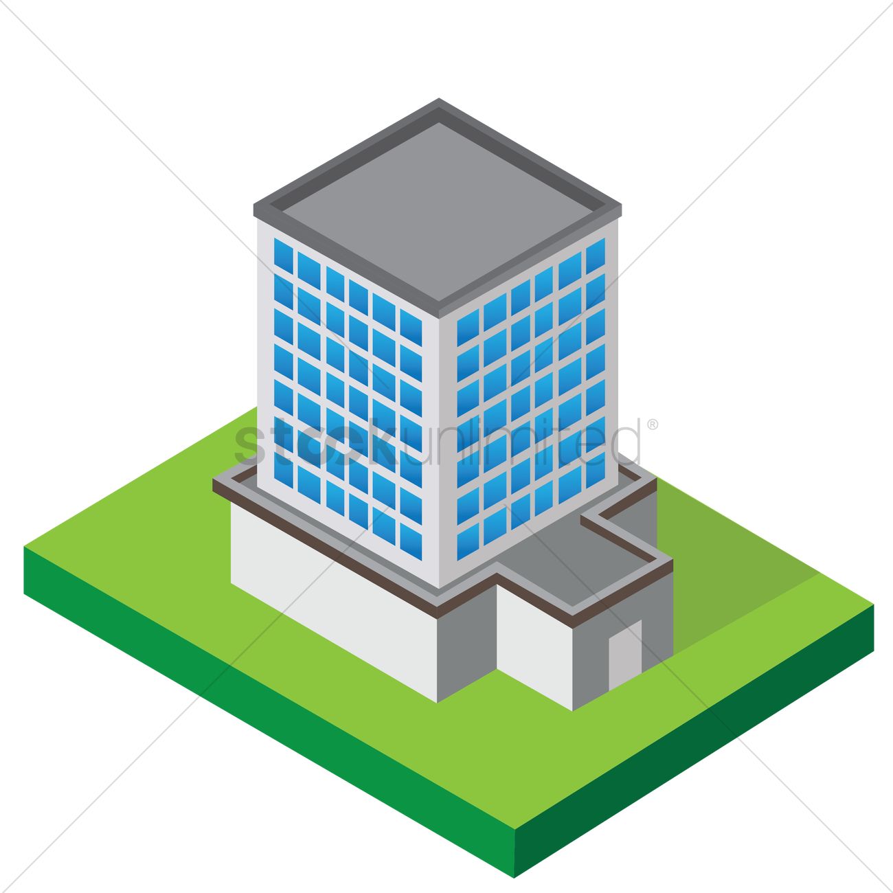 1300x1300 Office Building Vector Image