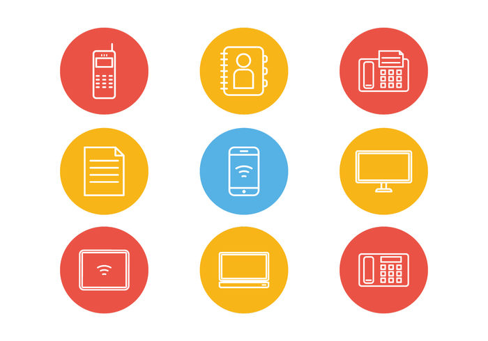 700x490 Outline Communication Icon Vectors