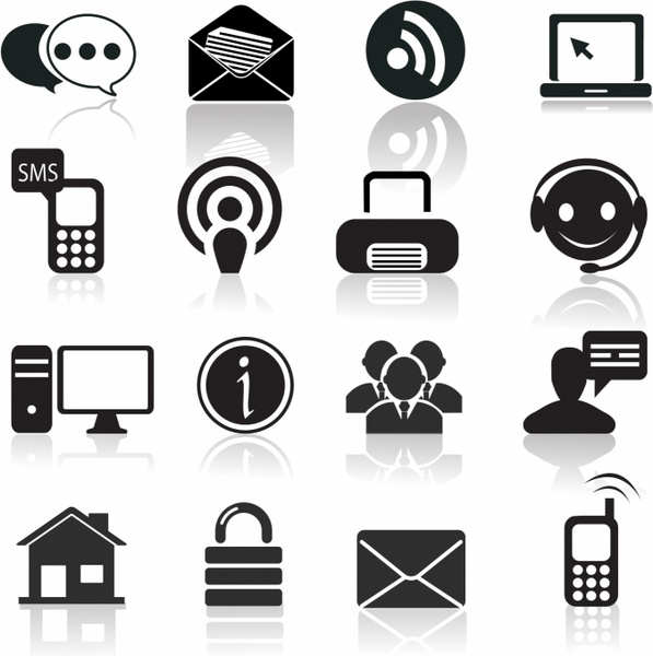 free communication vector icons