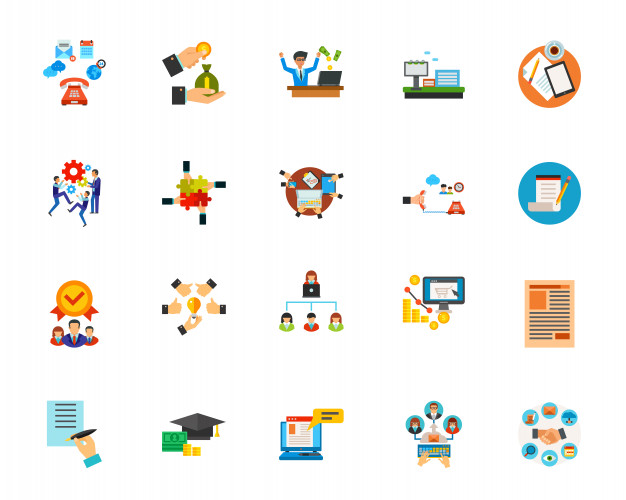 626x500 Business Communication Icon Set Vector Free Download
