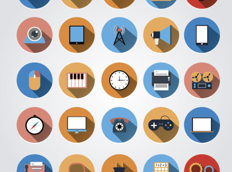 452x336 Circular Multimedia Communication Icon Vector Icons Free Circular