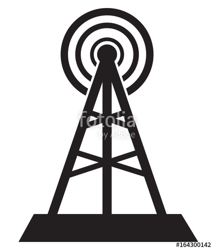 Communication Tower Icon Isolated In White Background 428x500 Communication Tower Icon Isolated In White Background