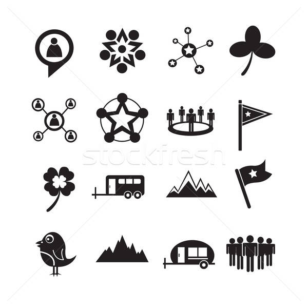 600x600 Set Of Web Icons For Website And Communication Vector Illustration