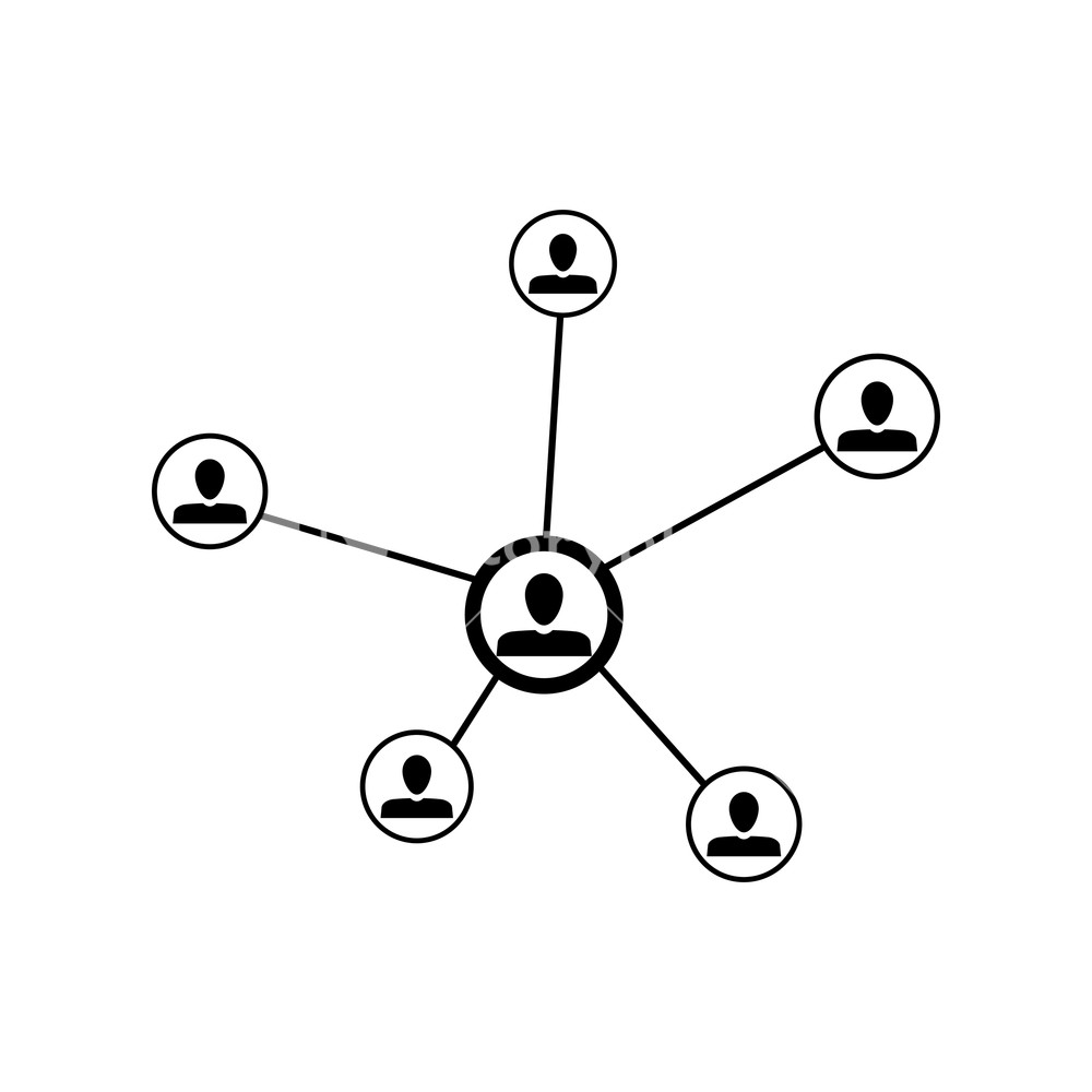 1000x1000 Social Networking For Job Communication Vector Network People