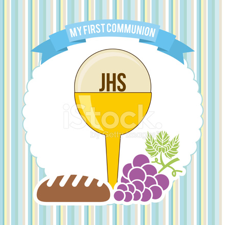 440x440 First Communion Vector Illustration Graphic Stock Vector