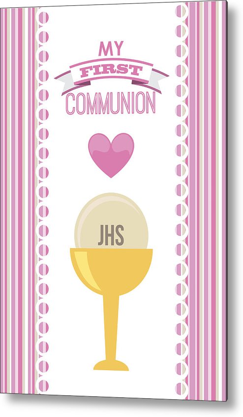 494x845 First Communion Vector Illustration Graphic Metal Print