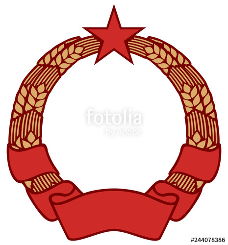 465x500 Symbol Of Communism With Wreath Of Wheat, Star And Banner